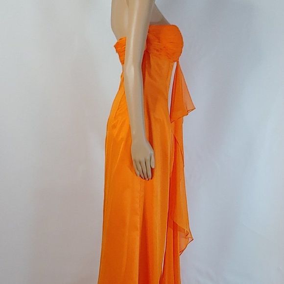 NWOT Gorgeous Tifanny Design Orange Party Gown - Picture 2 of 4